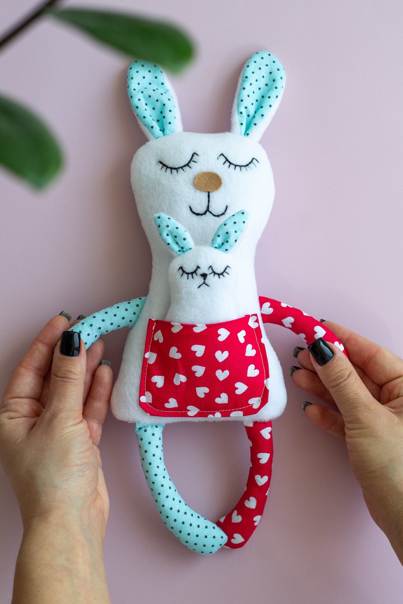 Mommy and Baby Bunny Plush Toy - WoollyFox